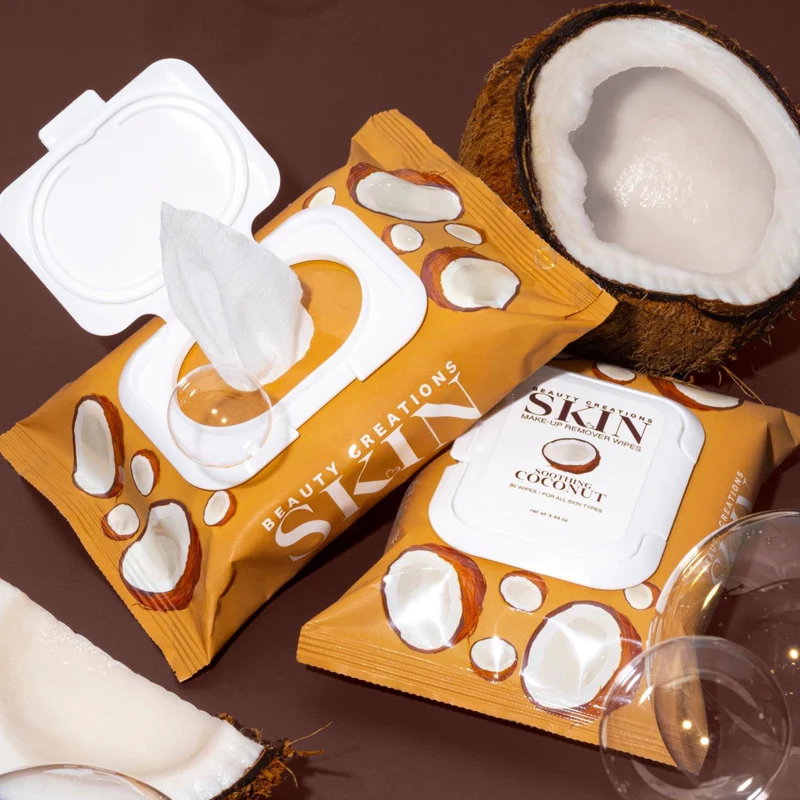 BEAUTY CREATIONS SKIN MAKEUP REMOVER WIPES  COCONUT