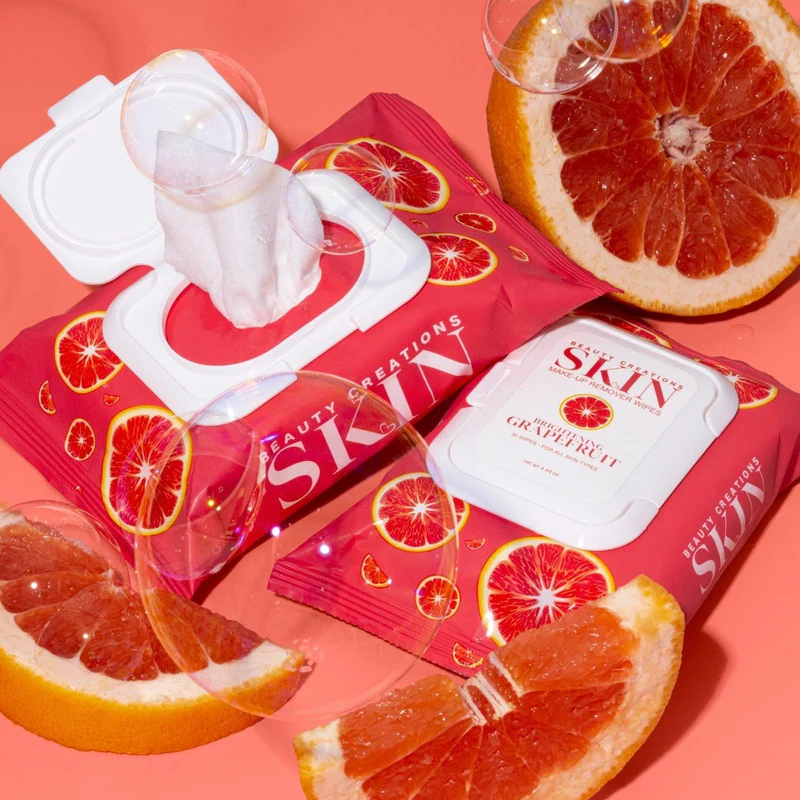 BEAUTY CREATIONS SKIN MAKEUP REMOVER WIPES  GRAPEFRUIT