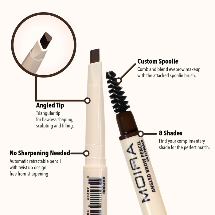 MOIRA ANGLED BROW PENCIL 08 ESPRESSO 