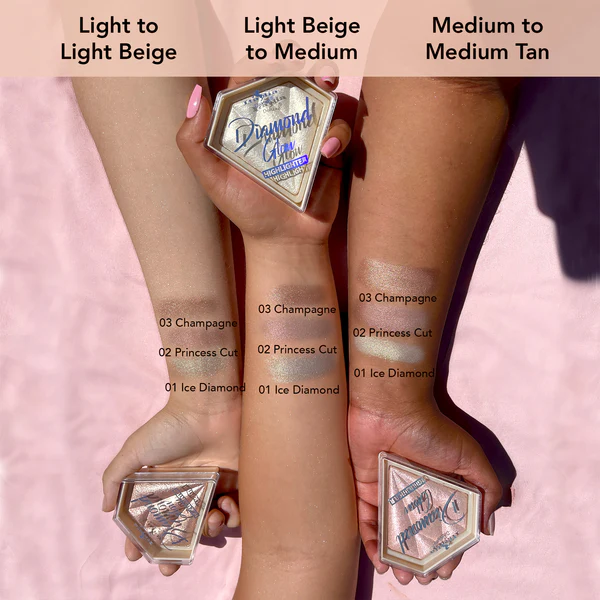 ITALIA DELUX DIAMOND GLOW HIGHLIGHTER 01 ICED DIAMOND