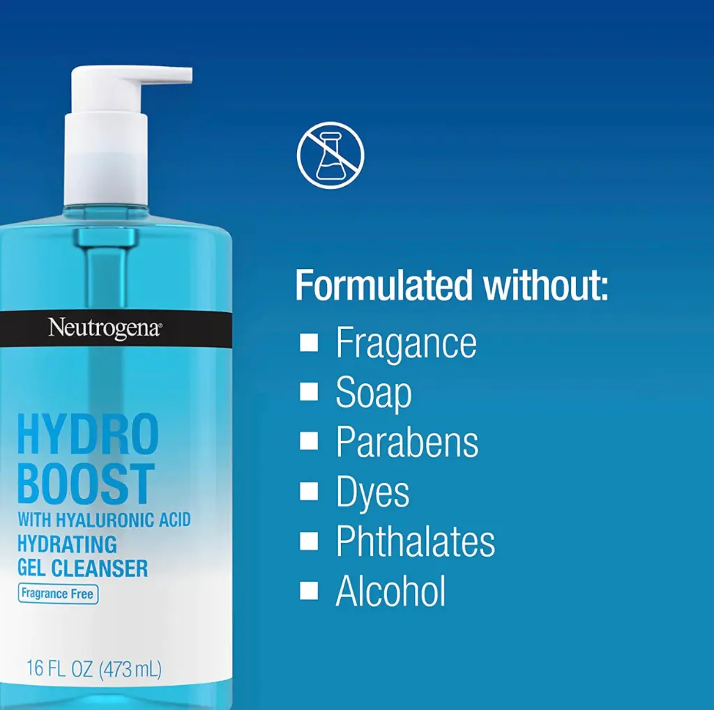 NEUTROGENA HYDRO BOOST WITH HYALURONIC ACID GEL CLEANSER 16 OZ