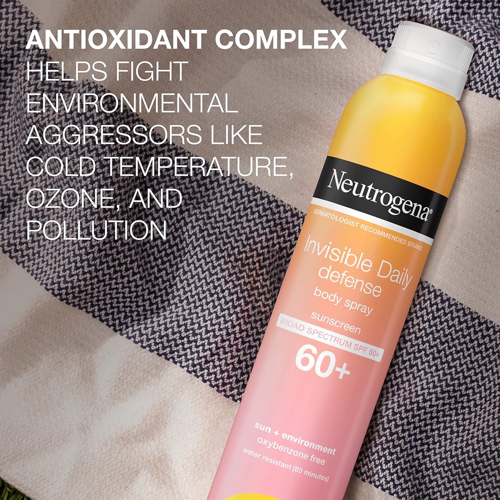 NEUTROGENA INVISIBLE DAILY DEFENSE BODY SPRAY SPF 60+