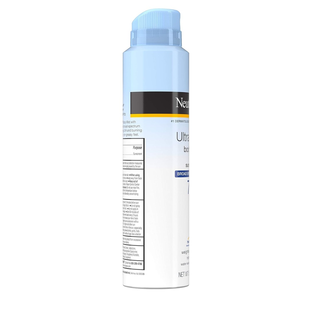 NEUTROGENA ULTRA SHEER BODY MIST SPF 70