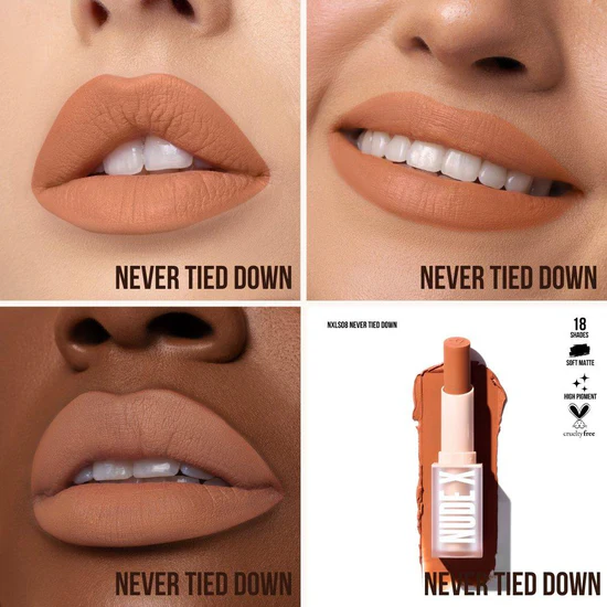 BC NUDE X MATTE LIPSTICK NEVER TIED DOWN