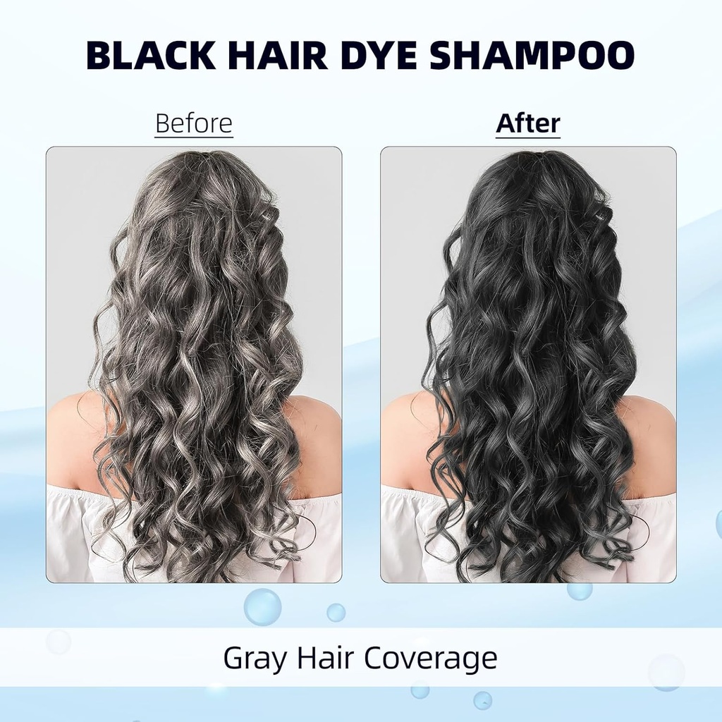 BLACK HAIR DYE  SHAMPOO 3 IN 1