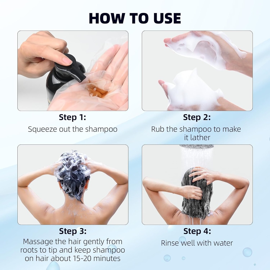 BLACK HAIR DYE  SHAMPOO 3 IN 1