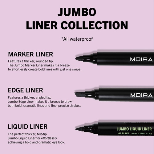 MOIRA JUMBO LIQUID LINER WATEPROOF 01 BLACK 