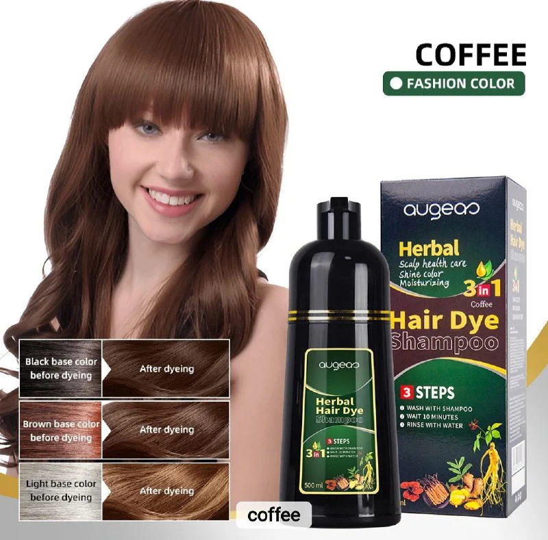 AUGEAS HERBAL HAIR DYE SHAMPOO COFFEE