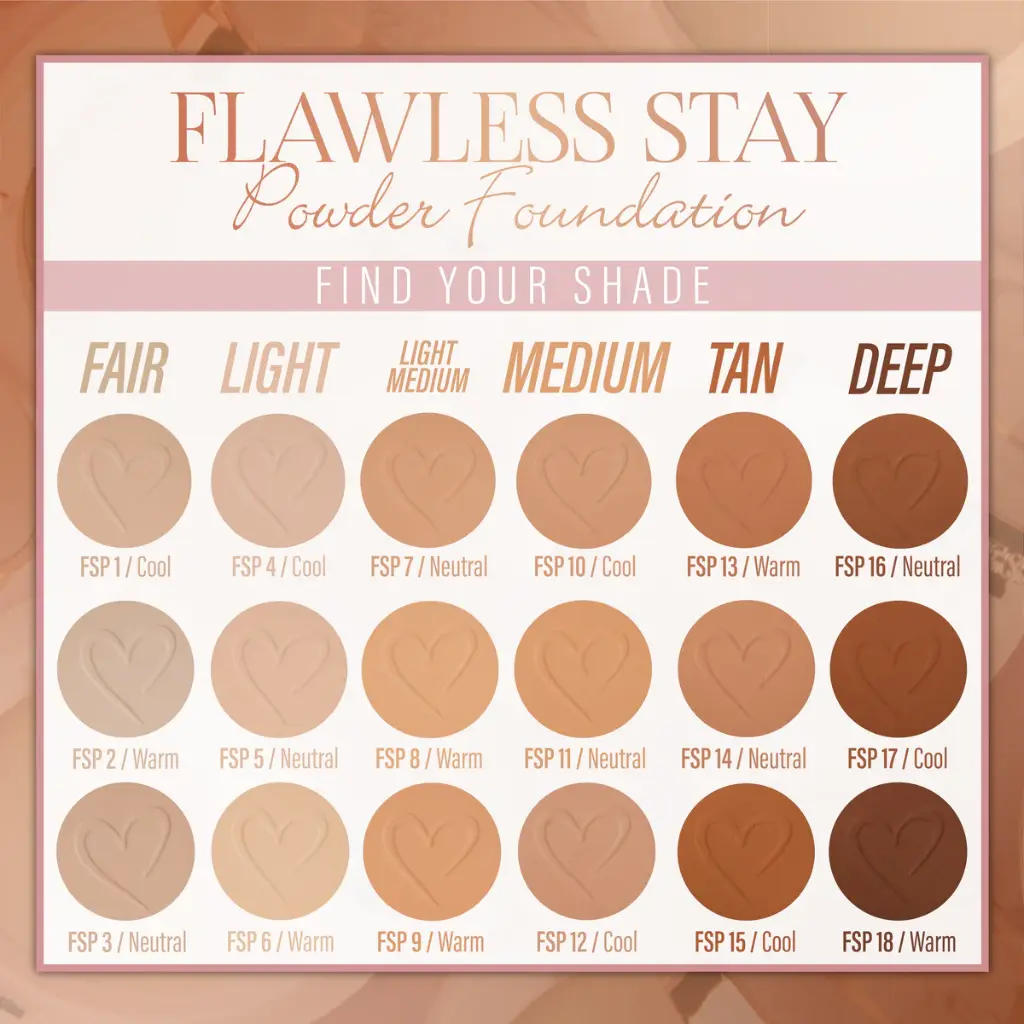 BEAUTY CREATIONS FLAWLESS STAY POWDER FOUNDATION FSP 8.0