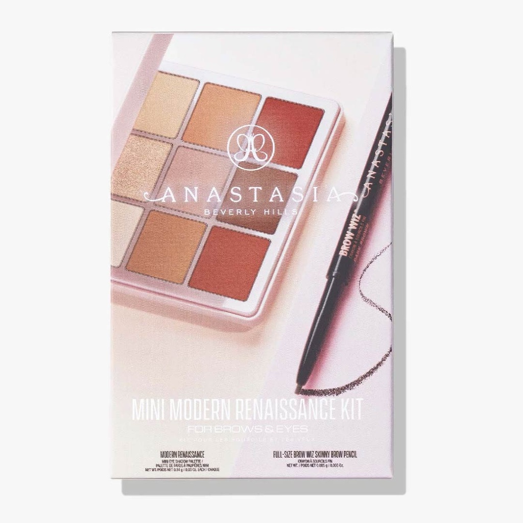 ABH MINI MODERN RENAISSANCE KIT FOR BROWS & EYES MEDIUM BROWN