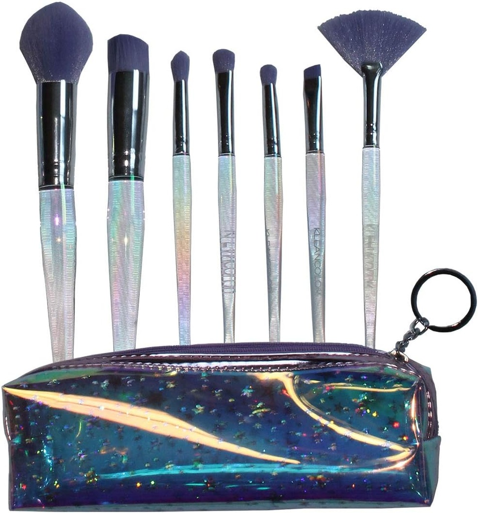 KLEANCOLOR 7 PIECE BRUSH SET & COSMETIC BAG