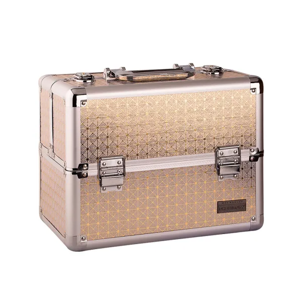 MALETA MAQUILLAJE DORADA