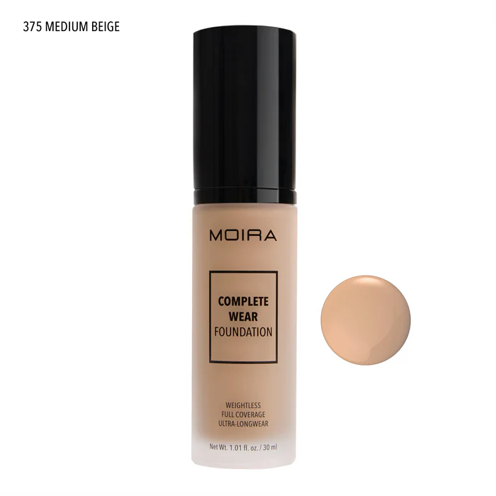 MOIRA COMPLETE WEAR FOUNDATION MEDIUM BEIGE 375 