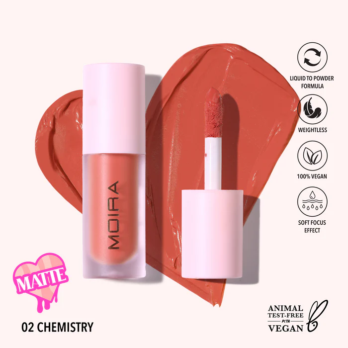 MOIRA LOVE STEADY LIQUID BLUSH 02 CHEMISTRY
