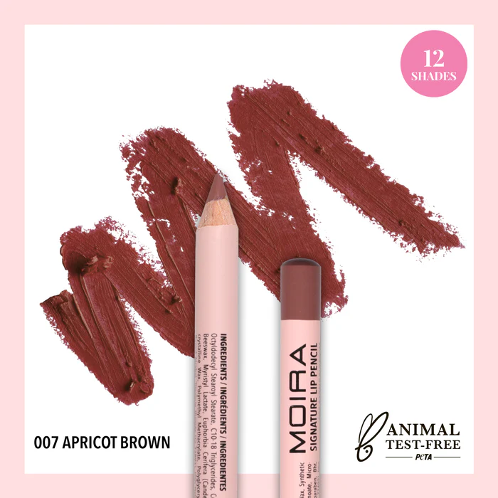MOIRA SIGNATURE LIP PENCIL 007 APRICOT BROWN