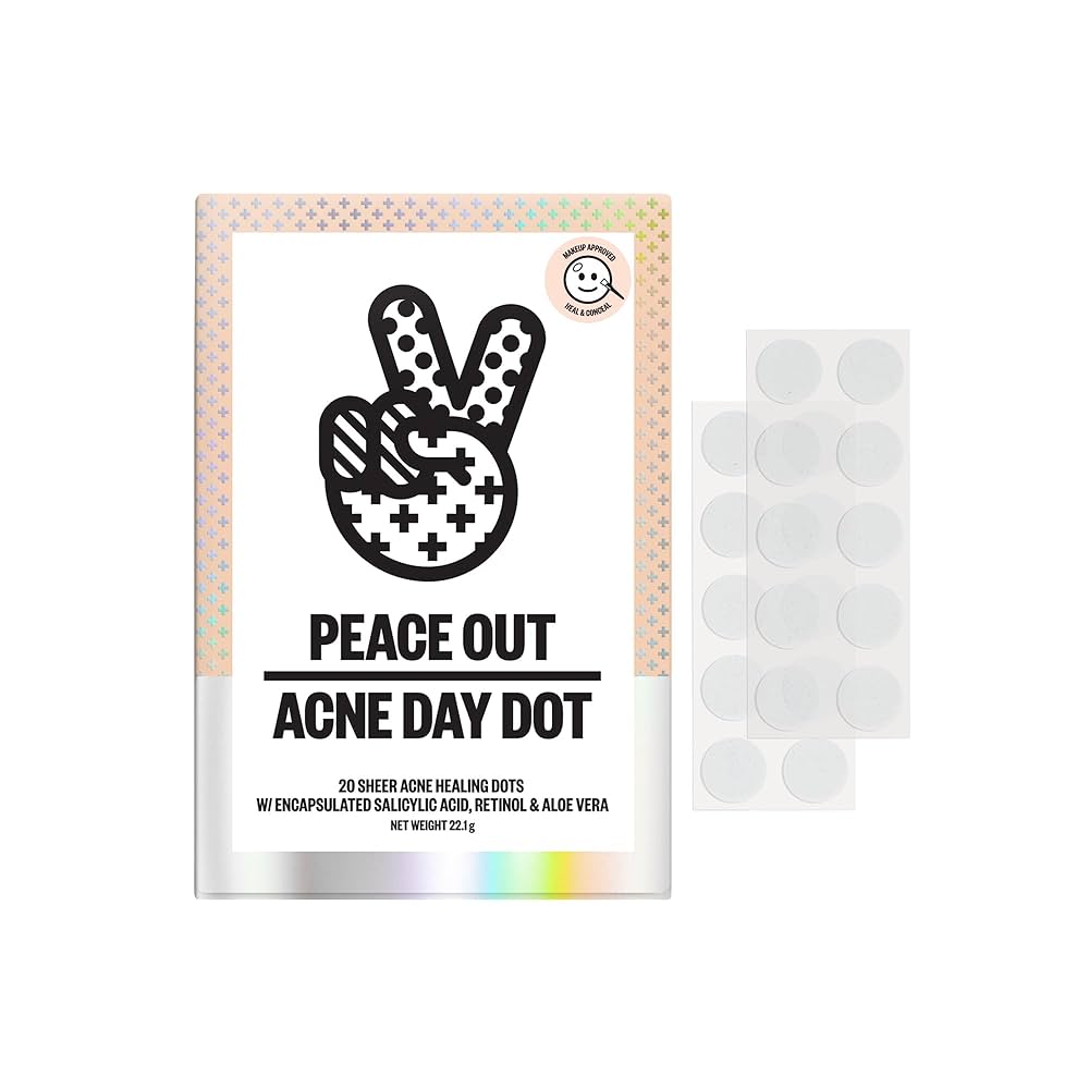 PEACE OUT ACNE DAY DOT 20 SHEER ACNE HEALING DOTS