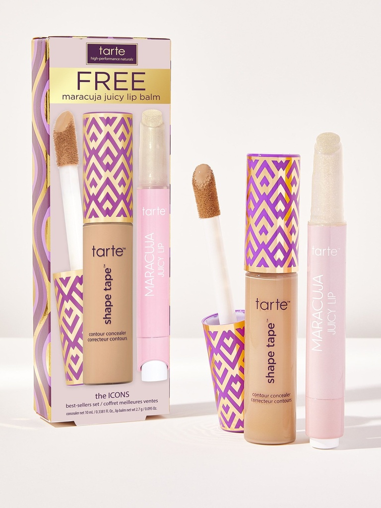 TARTE CONCEALER + LIP PLUMP KIT 35N MEDIUM & RESEBUD
