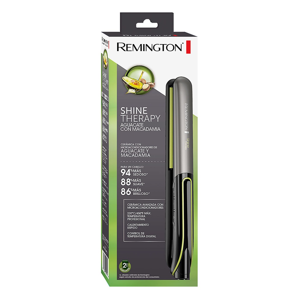 REMINGTON SHINE THERAPY AGUACATE CON MACADAMIA DELGADA