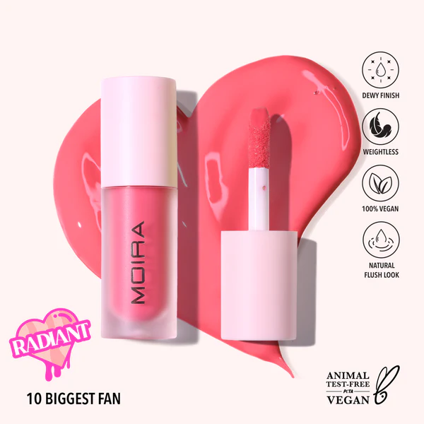 MOIRA LOVE STEADY LIQUID BLUSH 10 BIGGEST FAN 