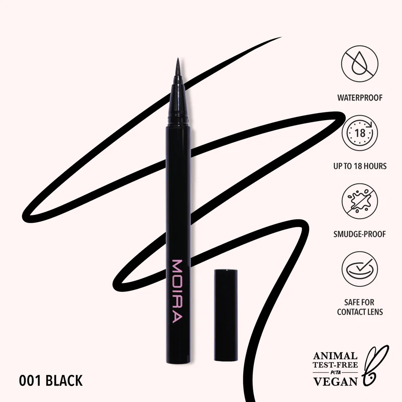MOIRA PRECISION LIQUID LINER WATERPROOF  01 BLACK 