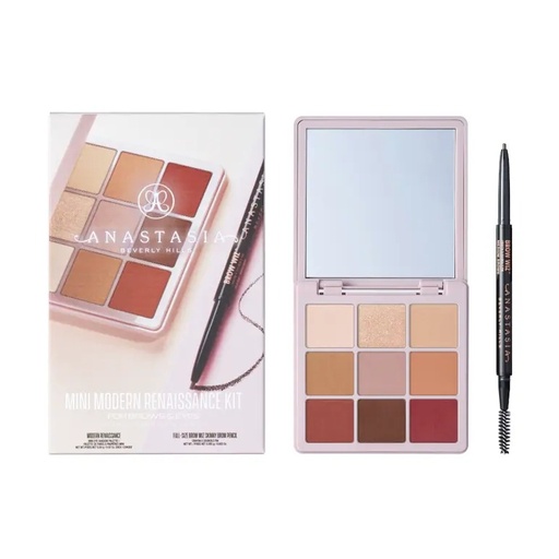 ABH MINI MODERN RENAISSANCE KIT FOR BROWS & EYES DARK BROWN