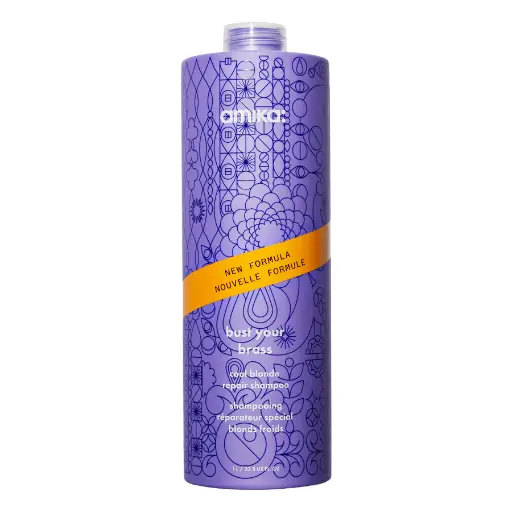 AMIKA BUST YOUR BRASS COOL  BLONDE REPAIR SHAMPOO LITRO