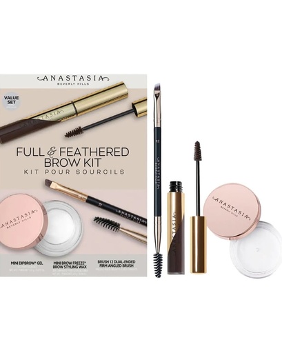 ANASTASIA BH FULL & FEATHERED BROW KIT DARK BROWN