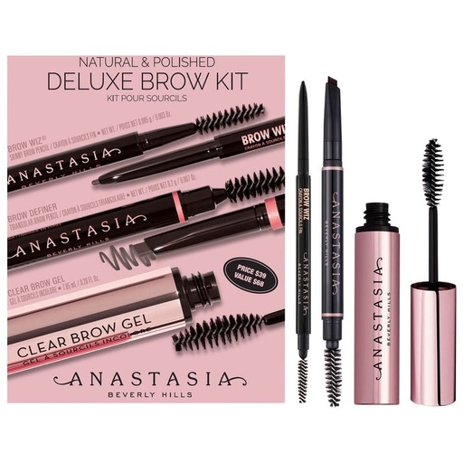 ANASTASIA DELUXE BROW KIT DARK BROWN