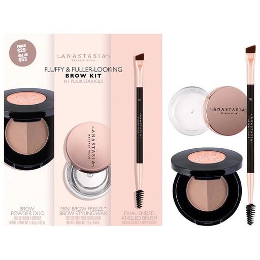 ANASTASIA FLUFFY & FULLER LOOKING KIT DARK BROWN