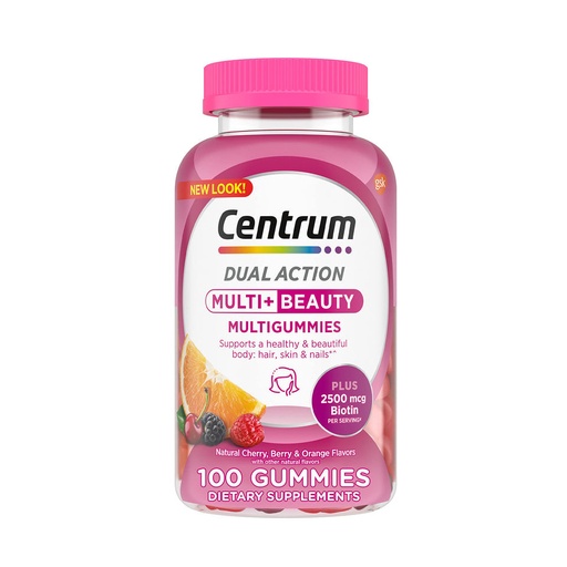 CENTRUM DUAL ACTION MULTI+BEAUTY 100GUMMIES