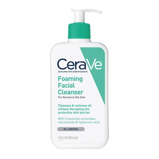 CERAVE FOAMING FACIAL CLEANSER NORMAL TO OILY SKIN 355ML