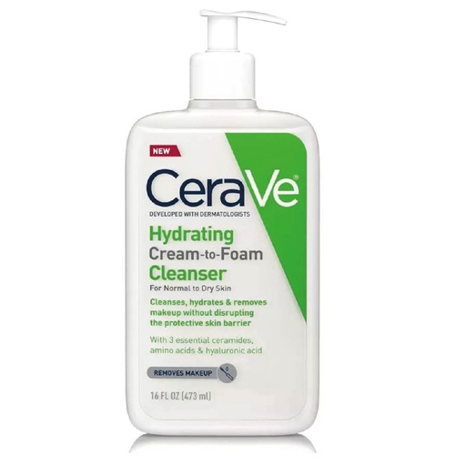 CERAVE HYDRATING CREAM TO FOAM CLEANSER 473ML