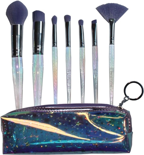 KLEANCOLOR 7 PIECE BRUSH SET & COSMETIC BAG