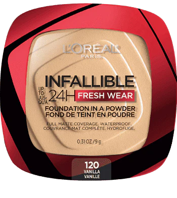 LOREAL INFALLIBLE 24H FULL WEAR FOUNDATION IN A POWDER 120 VAINILLA