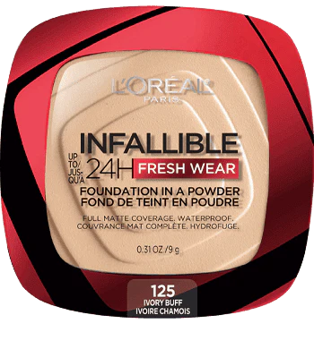 LOREAL INFALLIBLE 24H FULL WEAR FOUNDATION IN A POWDER 125 IVORY BUFF