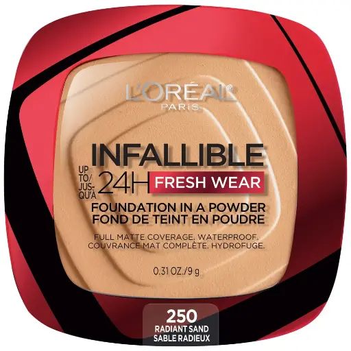 LOREAL INFALLIBLE 24H FULL WEAR FOUNDATION IN A POWDER 250 RADIANNT SAND