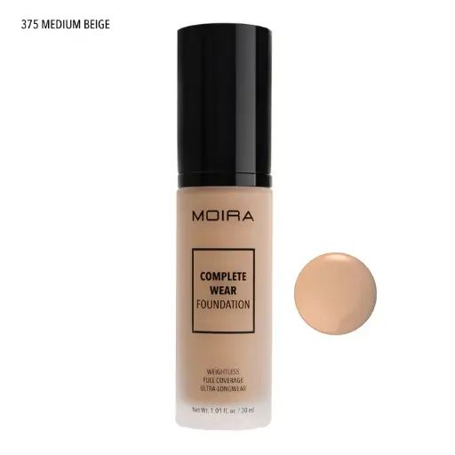 MOIRA COMPLETE WEAR FOUNDATION MEDIUM BEIGE 375 