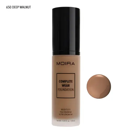 MOIRA COMPLETE WEAR FOUNDATION 650 DEEP WALNUT