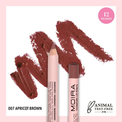 MOIRA SIGNATURE LIP PENCIL 007 APRICOT BROWN