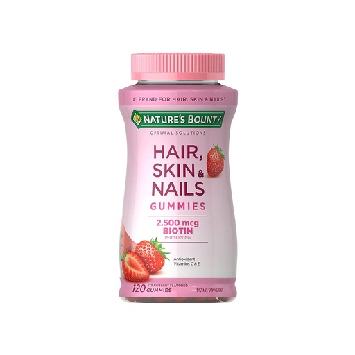 NATURES BOUNTY GOMITAS PARA CABELLO,PIEL Y UÑAS 120 GUMMIES