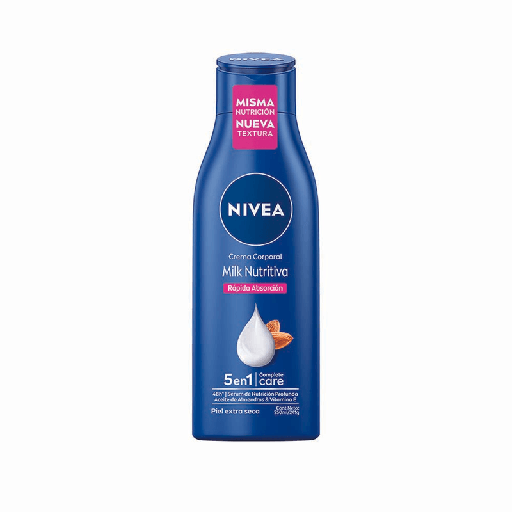 NIVEA  CREMA CORPORAL MILK NUTRITIVA 5EN1 400ML