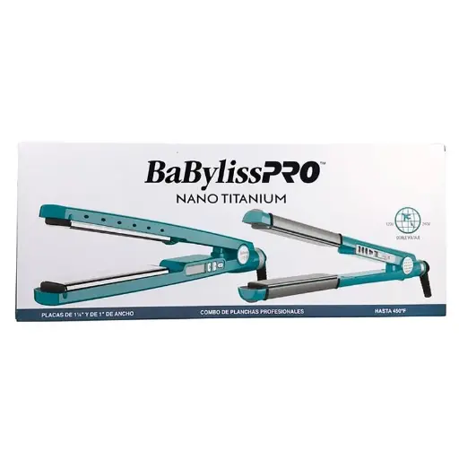 BABYLISSPRO NANO TITANIUM COMBO DE PLANCHA PROFESIONAL