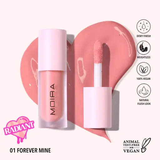 MOIRA LOVE STEADY LIQUID BLUSH 01 FOREVER MINE 