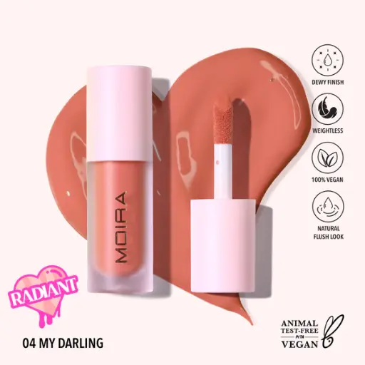 MOIRA LOVE STEADY LIQUID BLUSH 04 MY DARLING 