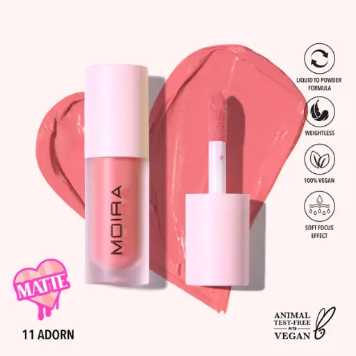 MOIRA LOVE STEADY LIQUID BLUSH 11 ADORN