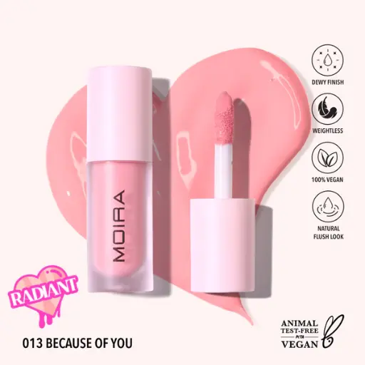 MOIRA LOVE STEADY LIQUID BLUSH 13 BECAUSE OF YOU 