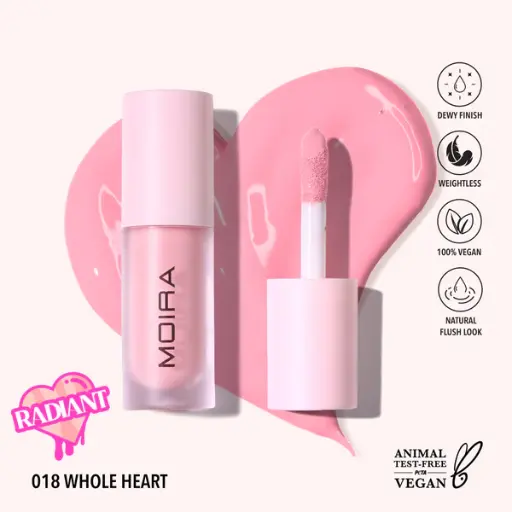 MOIRA LOVE STEADY LIQUID BLUSH 18 WHOLE HEART 