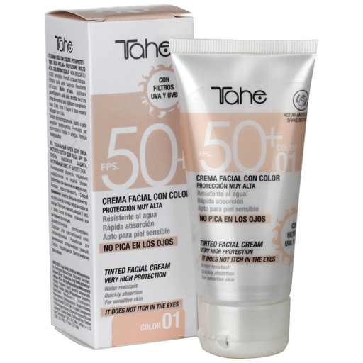 TAHE CREMA FACIAL CON COLOR FPS 50+