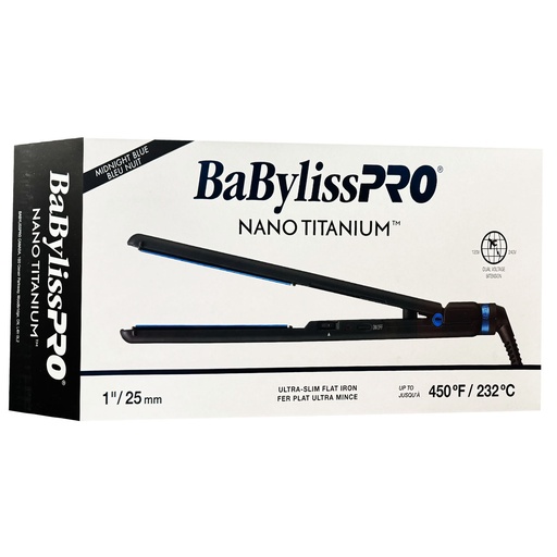 BABYLISSPRO NANO TITANIUM ULTRA-THIN FLAT IRON 1/25MM