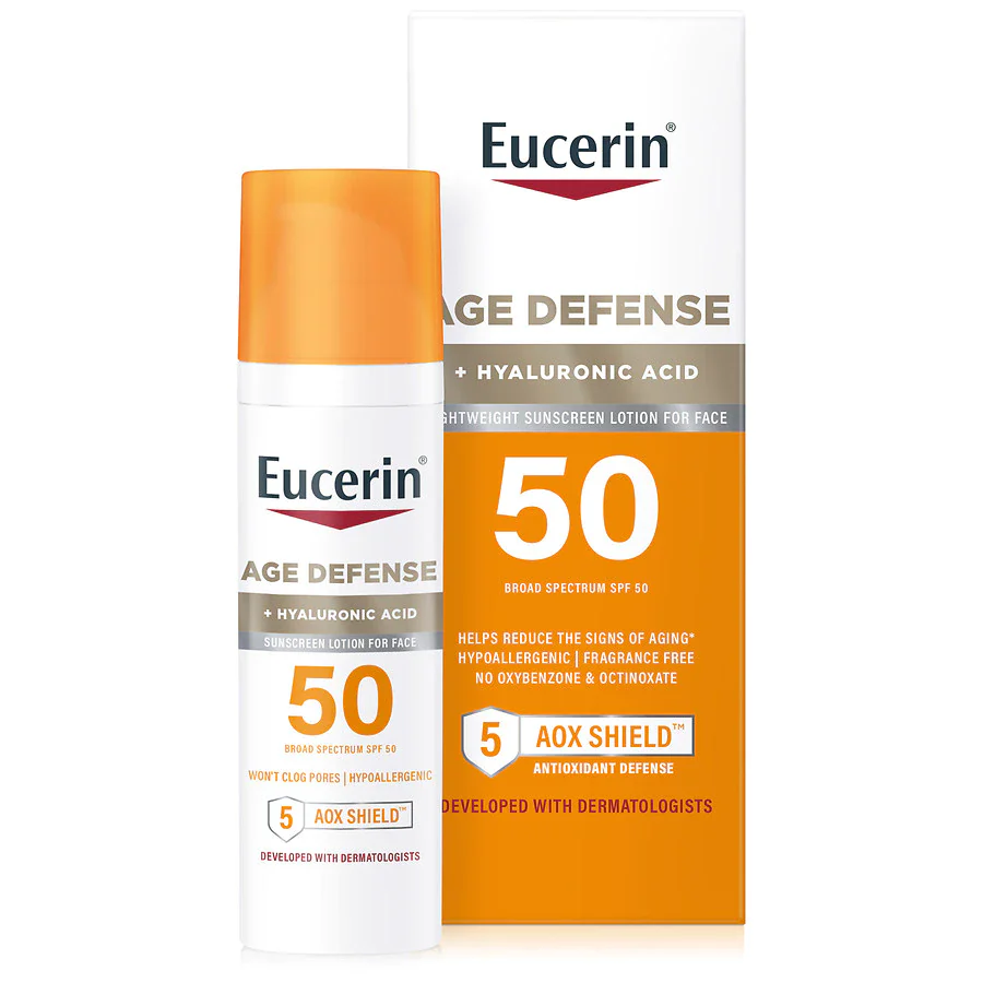 EUCERIN TINTED AGE DEFENSE +HYALURONIC ACID SPF 50